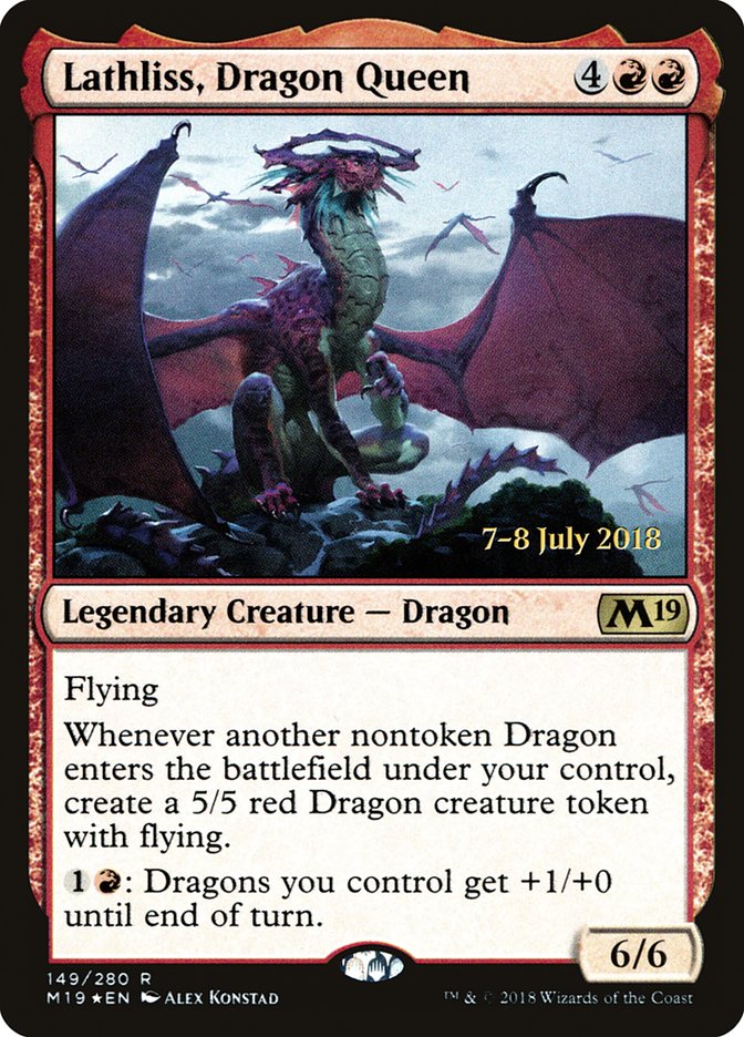 Lathliss, Dragon Queen [Core Set 2019 Prerelease Promos] | Gamers Paradise