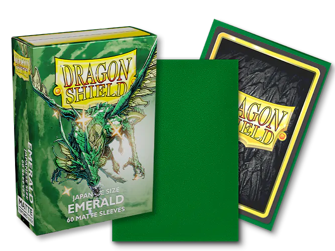 Dragon Shield: Japanese Size 60ct Sleeves - Emerald (Matte) | Gamers Paradise