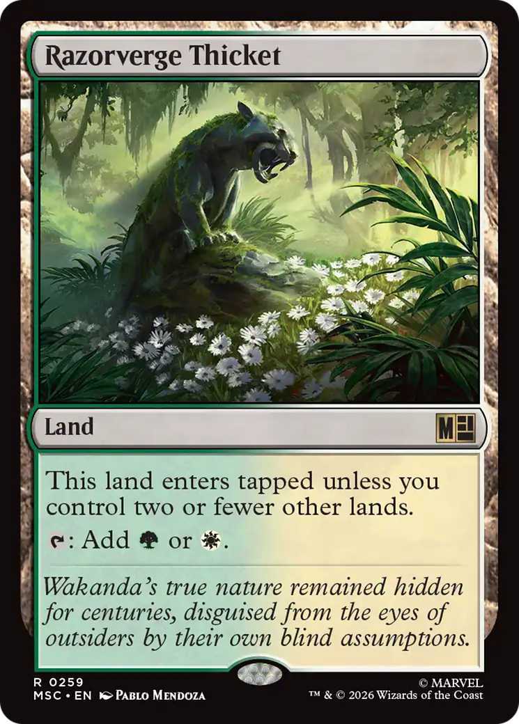 Razorverge Thicket (Surge Foil) [Marvel Super Heroes Commander] | Gamers Paradise