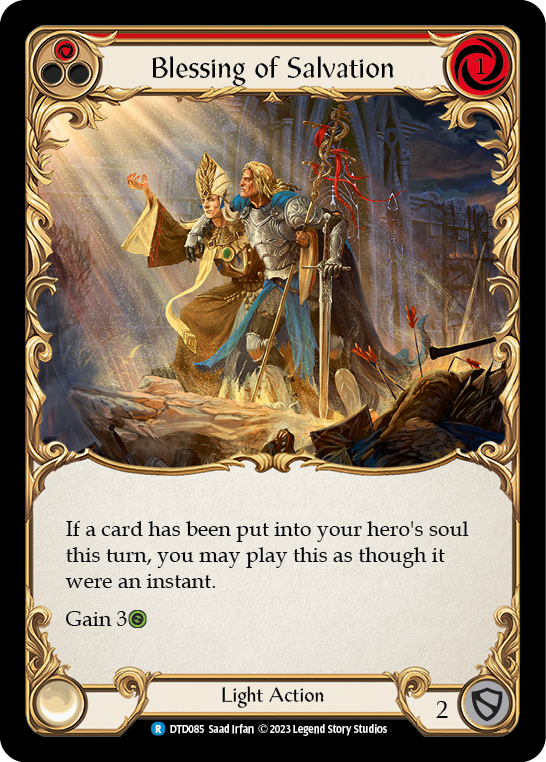 Blessing of Salvation (Red) [DTD085] (Dusk Till Dawn)  Rainbow Foil | Gamers Paradise