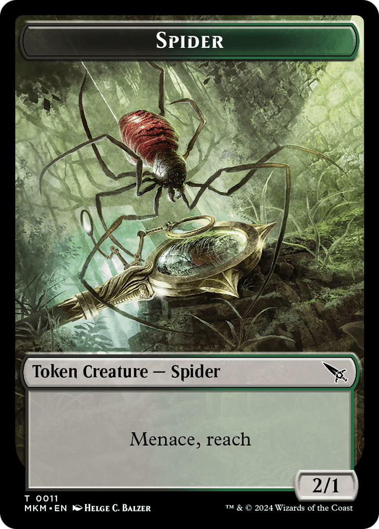 Thopter (0020) // Spider Double-Sided Token [Murders at Karlov Manor Tokens] | Gamers Paradise