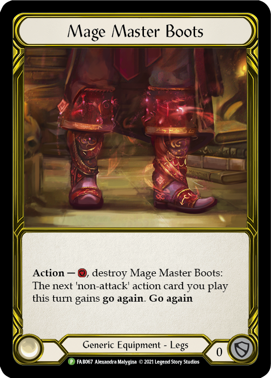 Mage Master Boots (Golden) [FAB067] (Promo)  Cold Foil | Gamers Paradise