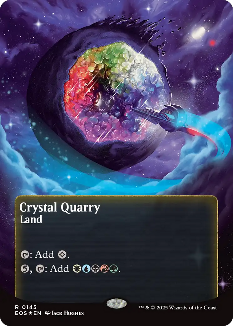 Crystal Quarry (0145) (Borderless) (Galaxy Foil) [Edge of Eternities: Stellar Sights] | Gamers Paradise