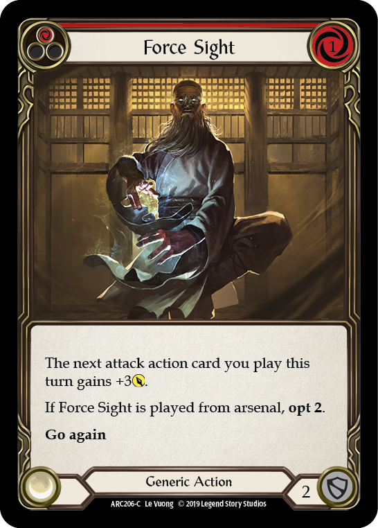 Force Sight (Red) [ARC206-C] (Arcane Rising)  1st Edition Rainbow Foil | Gamers Paradise
