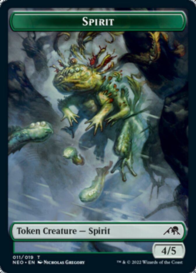 Samurai // Spirit (011) Double-Sided Token [Kamigawa: Neon Dynasty Tokens] | Gamers Paradise