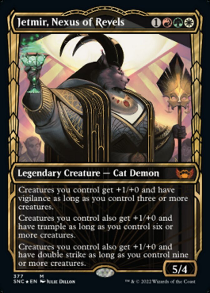 Jetmir, Nexus of Revels (Showcase Golden Age Gilded Foil) [Streets of New Capenna] | Gamers Paradise