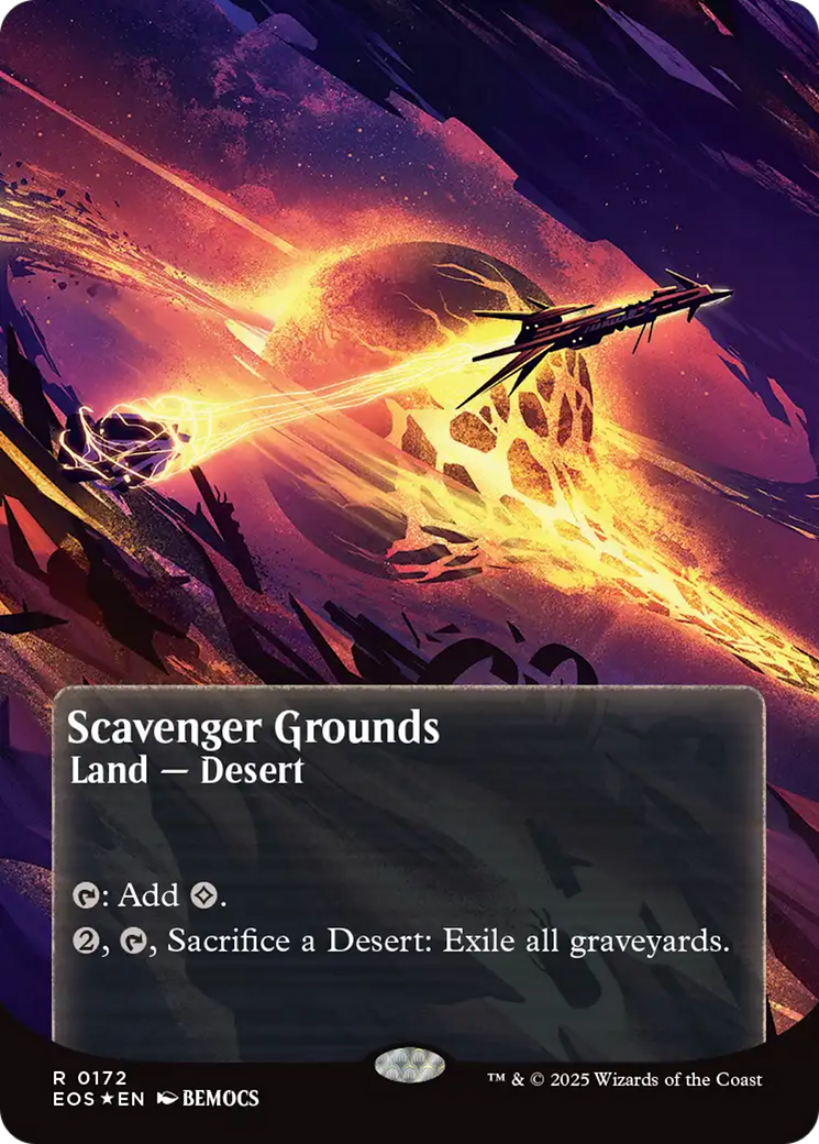 Scavenger Grounds (0172) (Borderless) (Galaxy Foil) [Edge of Eternities: Stellar Sights] | Gamers Paradise