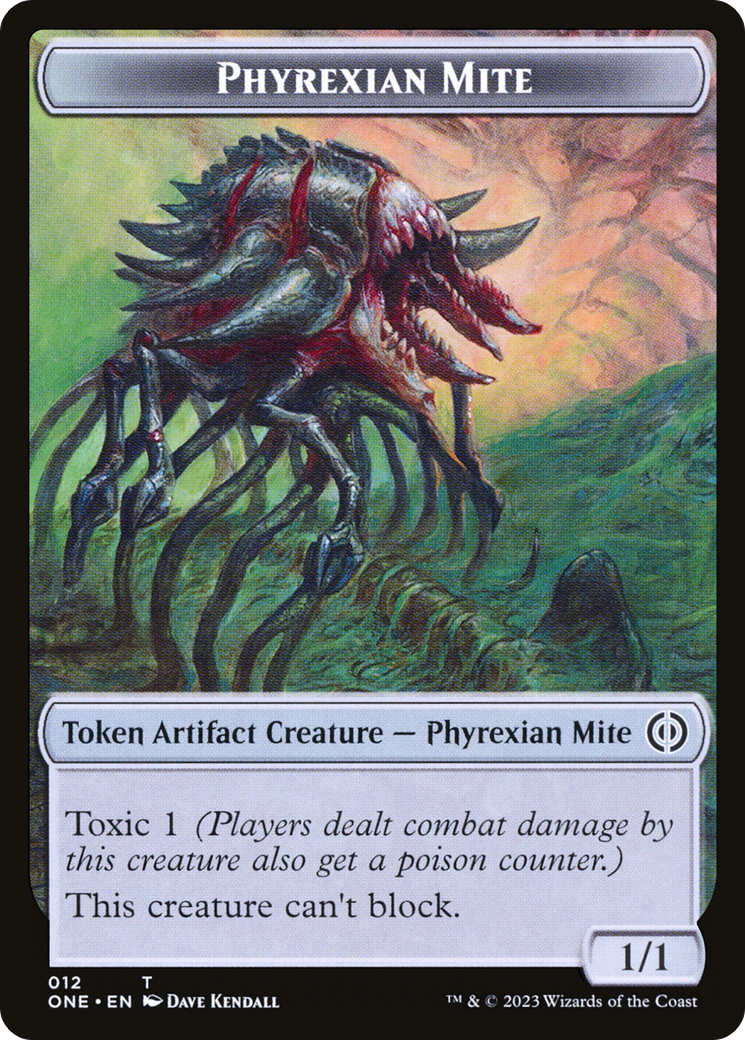 Phyrexian Mite (012) // The Hollow Sentinel Double-Sided Token [Phyrexia: All Will Be One Tokens] | Gamers Paradise