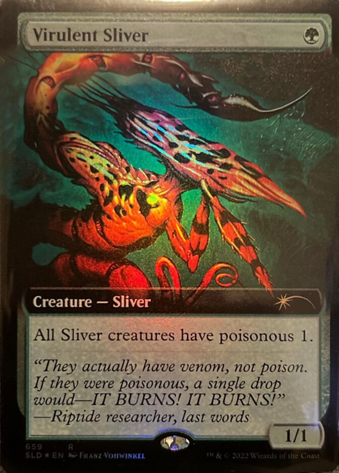 Virulent Sliver (Extended Art) [Secret Lair Drop Promos] | Gamers Paradise