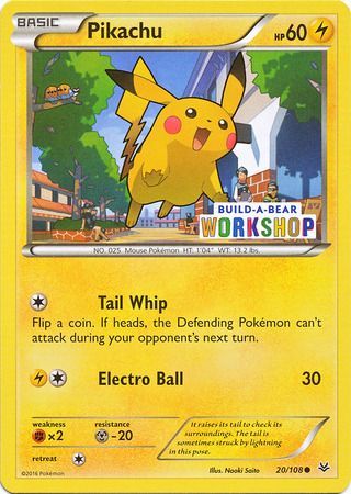 Pikachu (20/108) (Build A Bear Workshop Exclusive) [Miscellaneous Cards] | Gamers Paradise