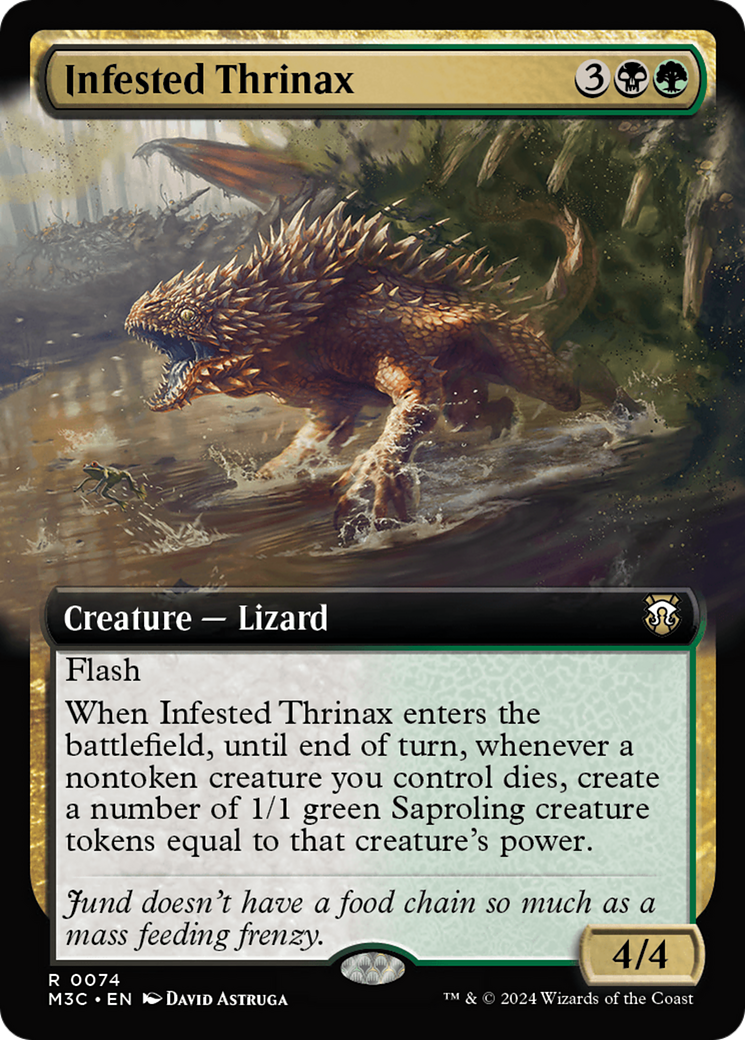 Infested Thrinax (Extended Art) [Modern Horizons 3 Commander] | Gamers Paradise