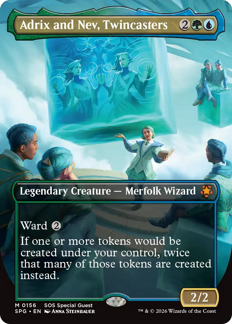 Adrix and Nev, Twincasters (Borderless) [Secrets of Strixhaven Special Guests] | Gamers Paradise