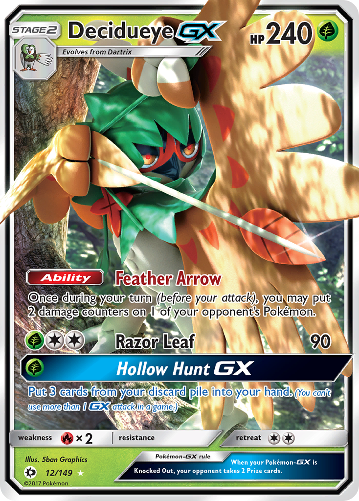 Decidueye GX (12/149) [Sun & Moon: Base Set] | Gamers Paradise