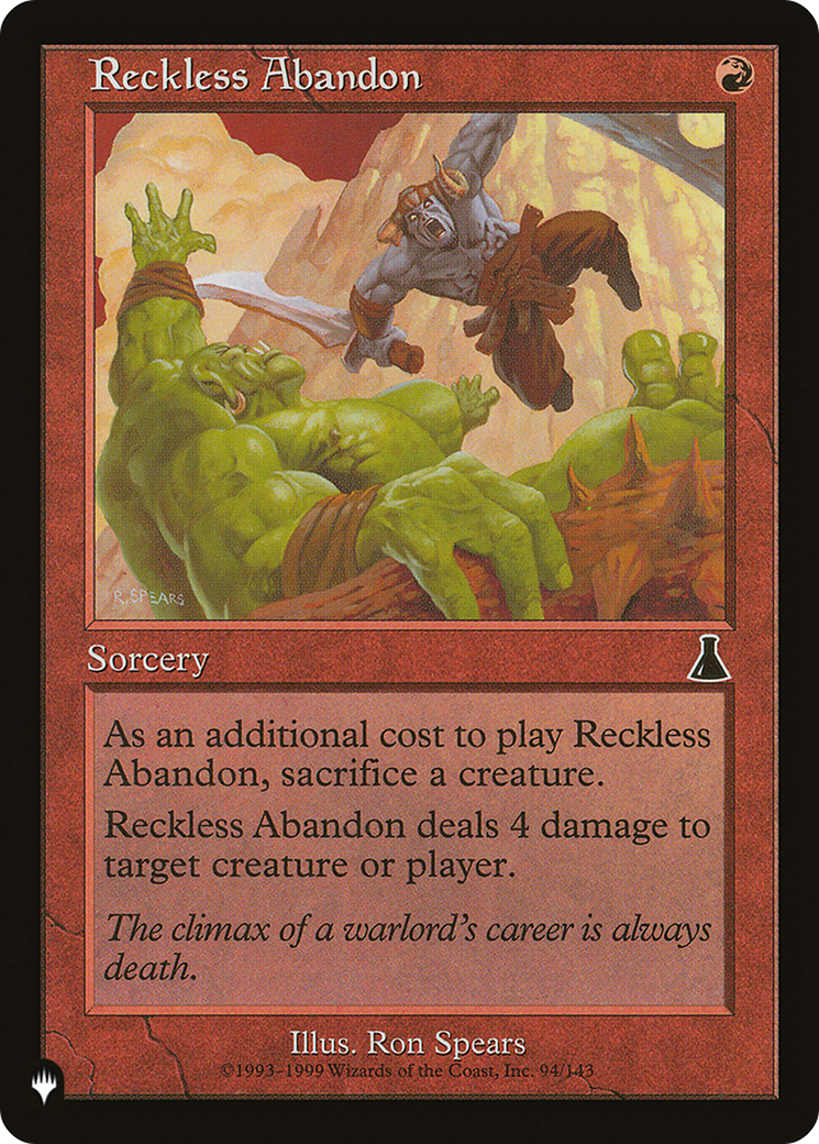 Reckless Abandon [The List Reprints] | Gamers Paradise