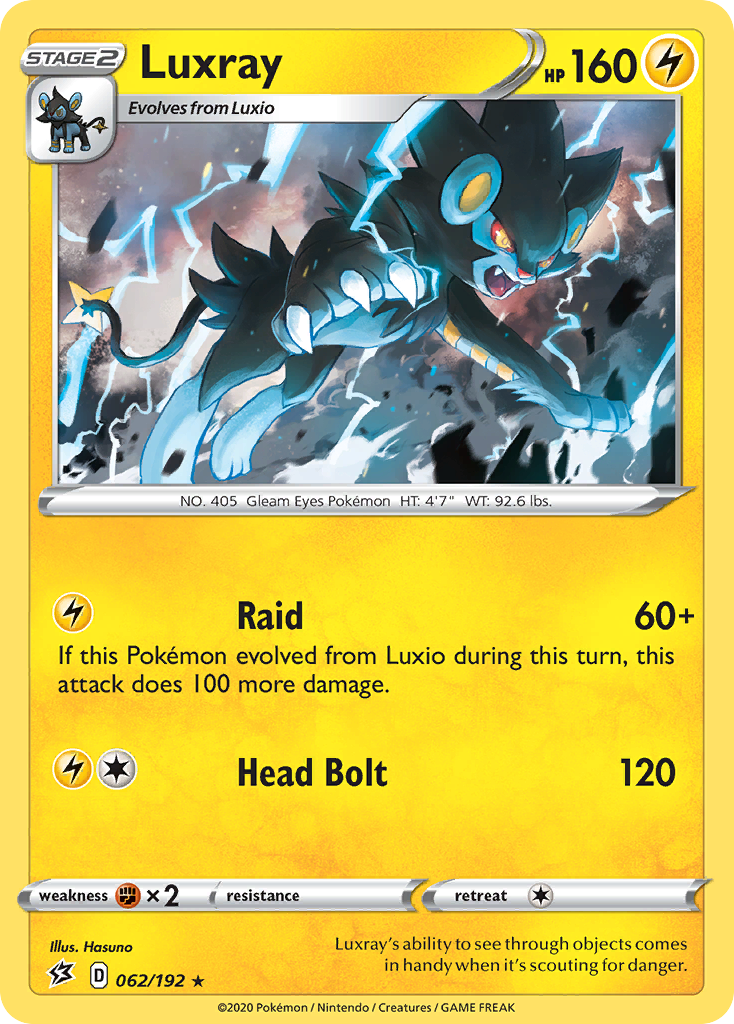 Luxray (062/192) [Sword & Shield: Rebel Clash] | Gamers Paradise