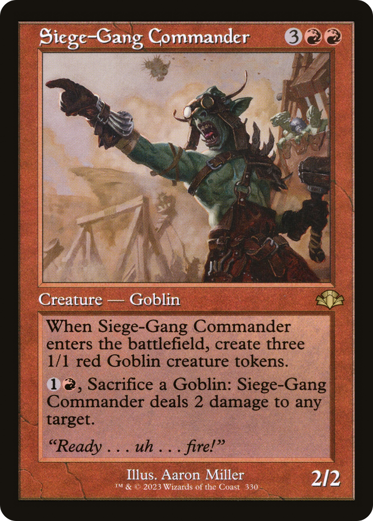 Siege-Gang Commander (Retro) [Dominaria Remastered] | Gamers Paradise