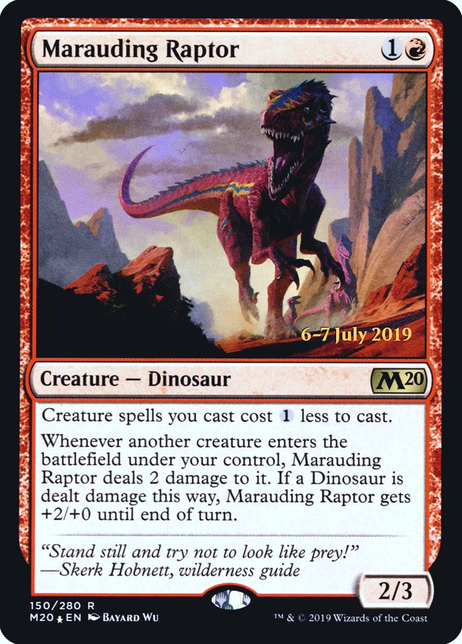 Marauding Raptor [Core Set 2020 Prerelease Promos] | Gamers Paradise