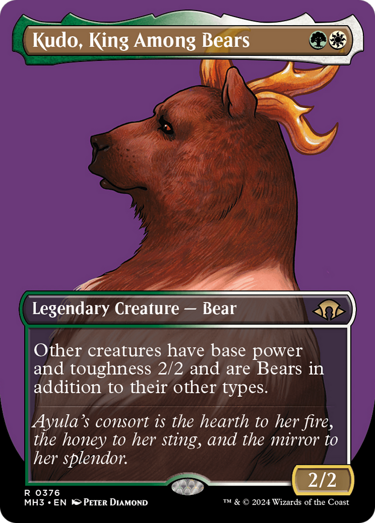 Kudo, King Among Bears (Borderless) [Modern Horizons 3] | Gamers Paradise