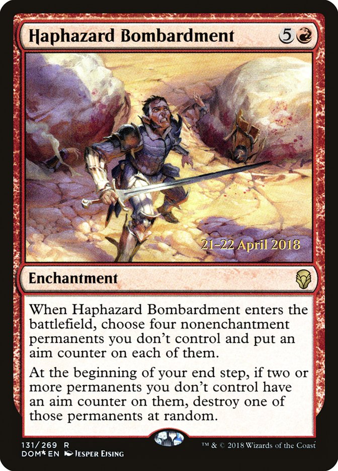 Haphazard Bombardment [Dominaria Prerelease Promos] | Gamers Paradise
