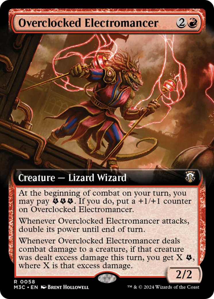 Overclocked Electromancer (Extended Art) (Ripple Foil) [Modern Horizons 3 Commander] | Gamers Paradise