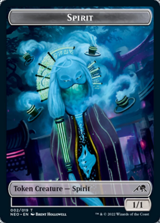 Spirit (002) // Mechtitan Double-Sided Token [Kamigawa: Neon Dynasty Tokens] | Gamers Paradise