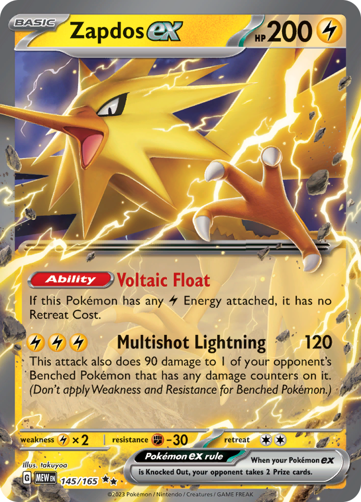 Zapdos ex (145/165) [Scarlet & Violet: 151] | Gamers Paradise