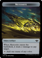 Treasure // Meteorite Double-Sided Token [Outlaws of Thunder Junction Tokens] | Gamers Paradise