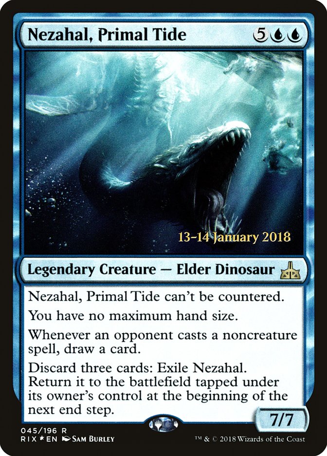 Nezahal, Primal Tide [Rivals of Ixalan Prerelease Promos] | Gamers Paradise