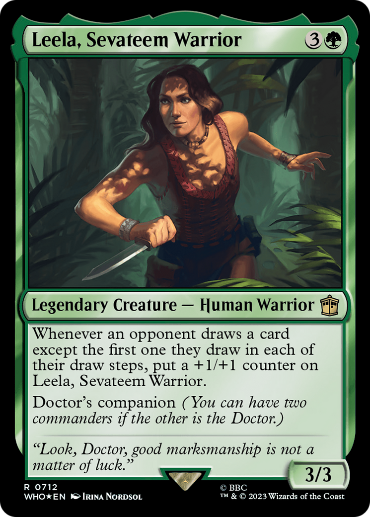 Leela, Sevateem Warrior (Surge Foil) [Doctor Who] | Gamers Paradise