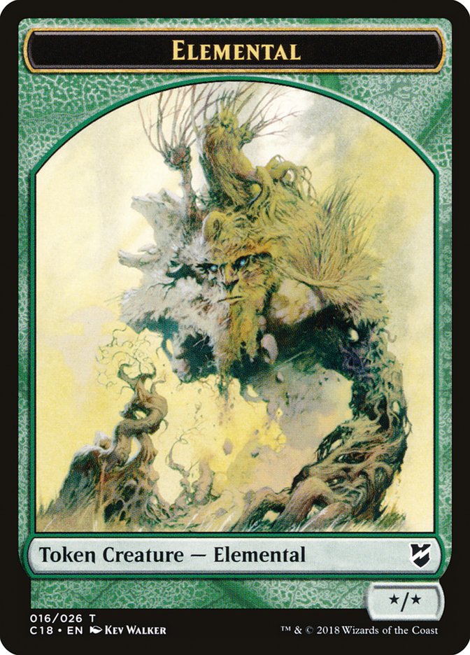 Cat Warrior // Elemental Double-Sided Token [Commander 2018 Tokens] | Gamers Paradise