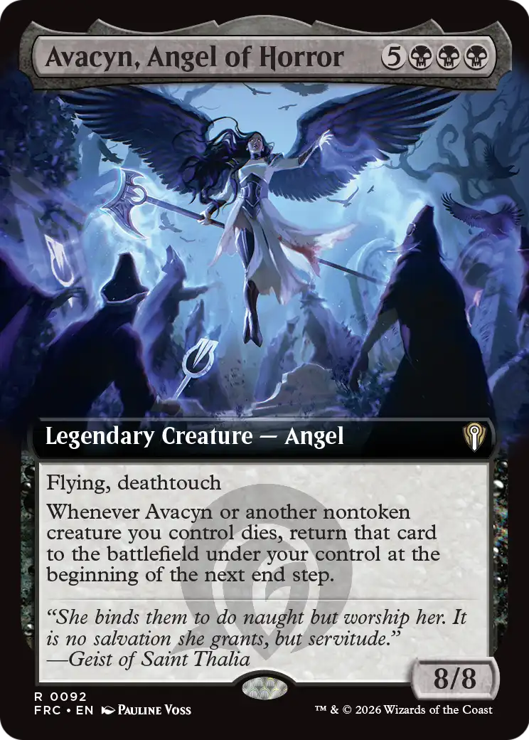 Avacyn, Angel of Horror (Extended Art) [Reality Fracture Commander] | Gamers Paradise