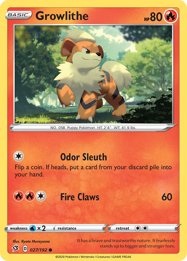 Growlithe (027/192) [Sword & Shield: Rebel Clash] | Gamers Paradise