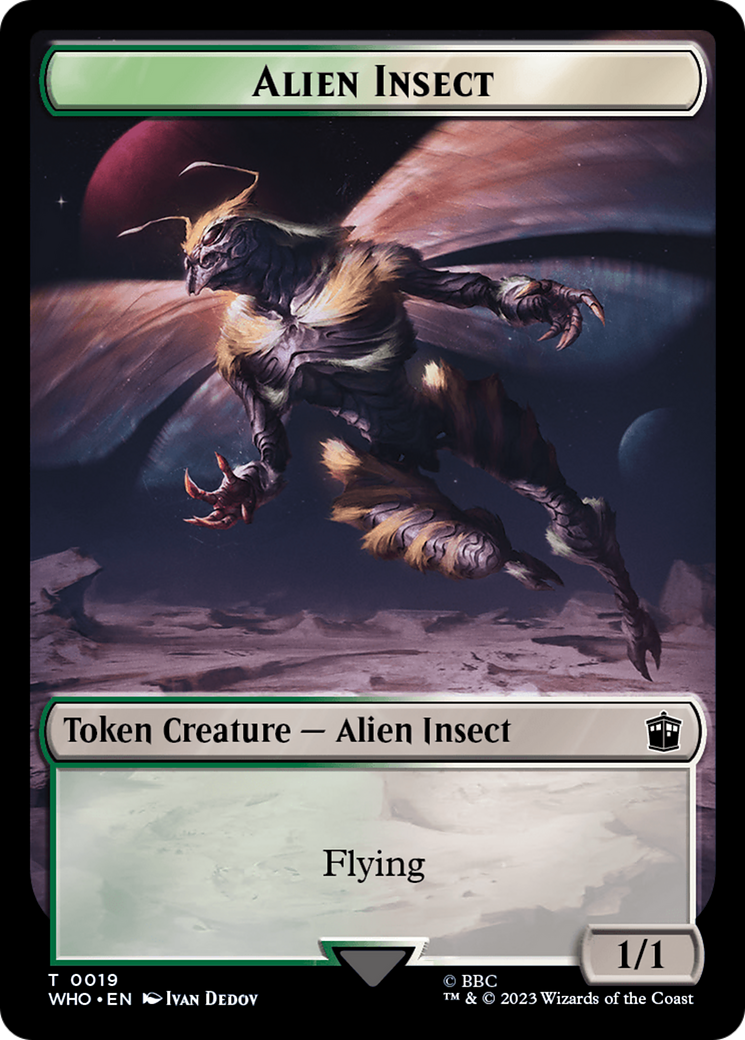 Alien Insect // Mutant Double-Sided Token [Doctor Who Tokens] | Gamers Paradise