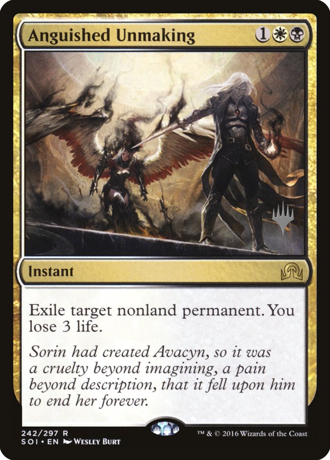 Anguished Unmaking (Promo Pack) [Shadows over Innistrad Promos] | Gamers Paradise