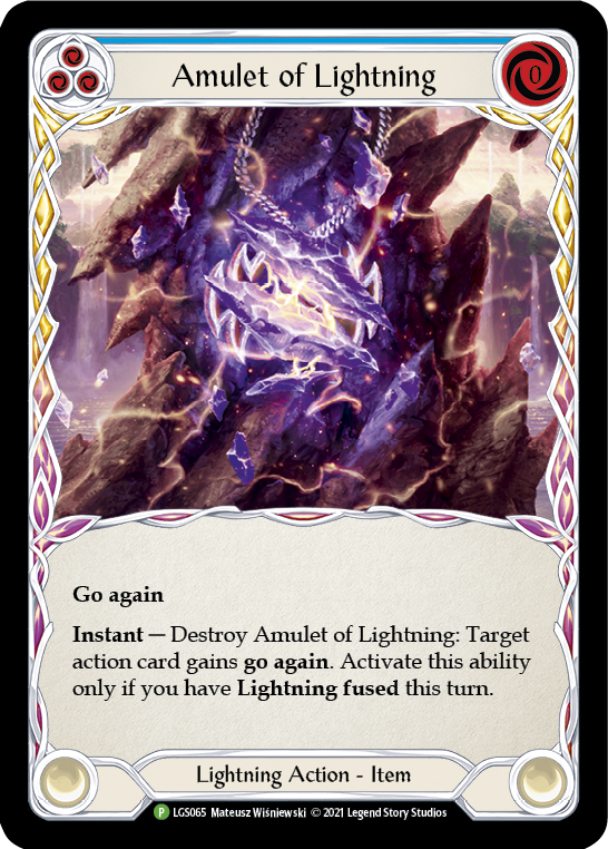 Amulet of Lightning [LGS065] (Promo)  Cold Foil | Gamers Paradise