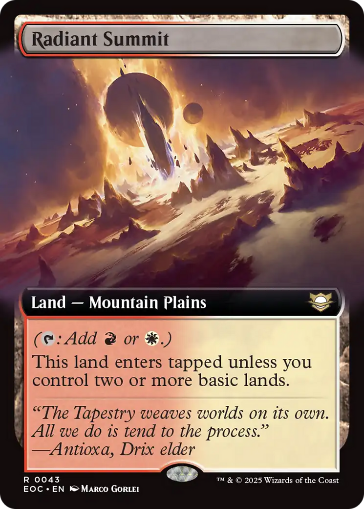Radiant Summit (Extended Art) [Edge of Eternities Commander] | Gamers Paradise