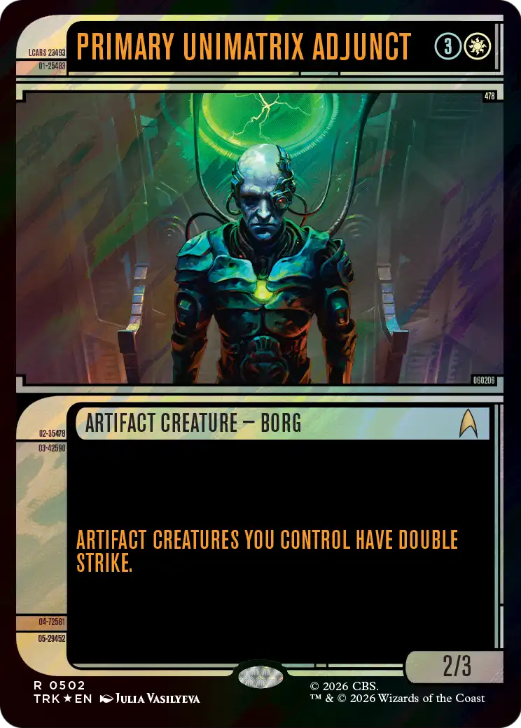 Primary Unimatrix Adjunct (Showcase) (Surge Foil) [Star Trek] | Gamers Paradise