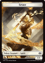 Spirit (0006) // Spirit (0007) Double-Sided Token [Tarkir: Dragonstorm Tokens] | Gamers Paradise