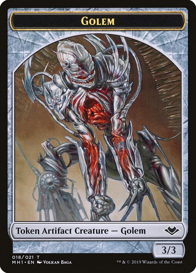 Elemental (008) // Golem (018) Double-Sided Token [Modern Horizons Tokens] | Gamers Paradise