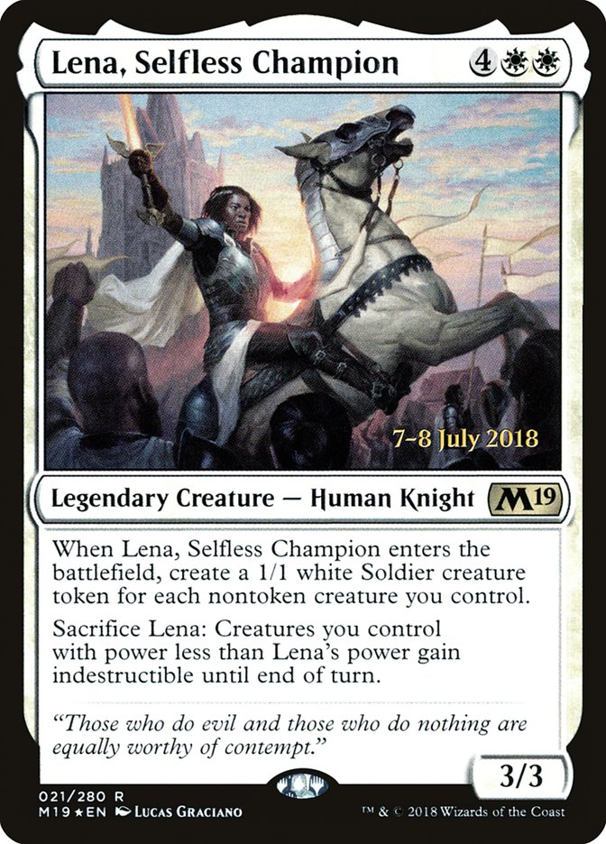 Lena, Selfless Champion [Core Set 2019 Prerelease Promos] | Gamers Paradise