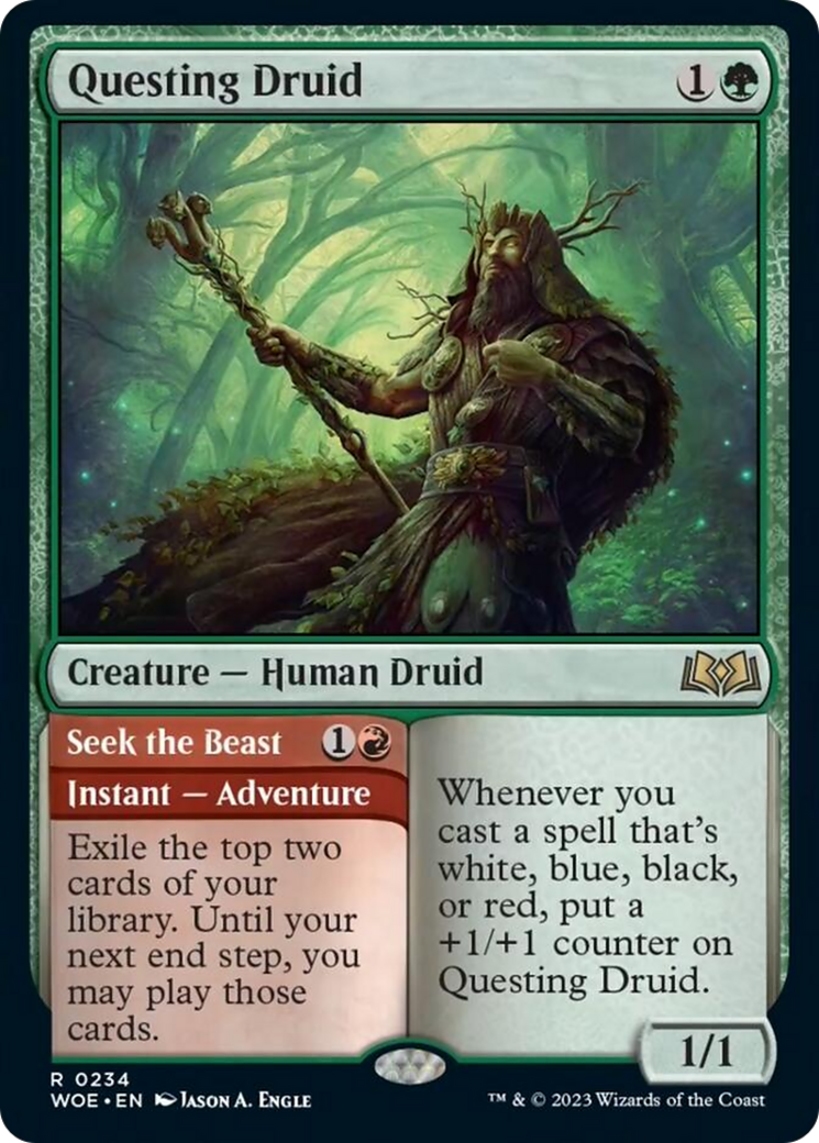 Questing Druid // Seek the Beast [Wilds of Eldraine] | Gamers Paradise