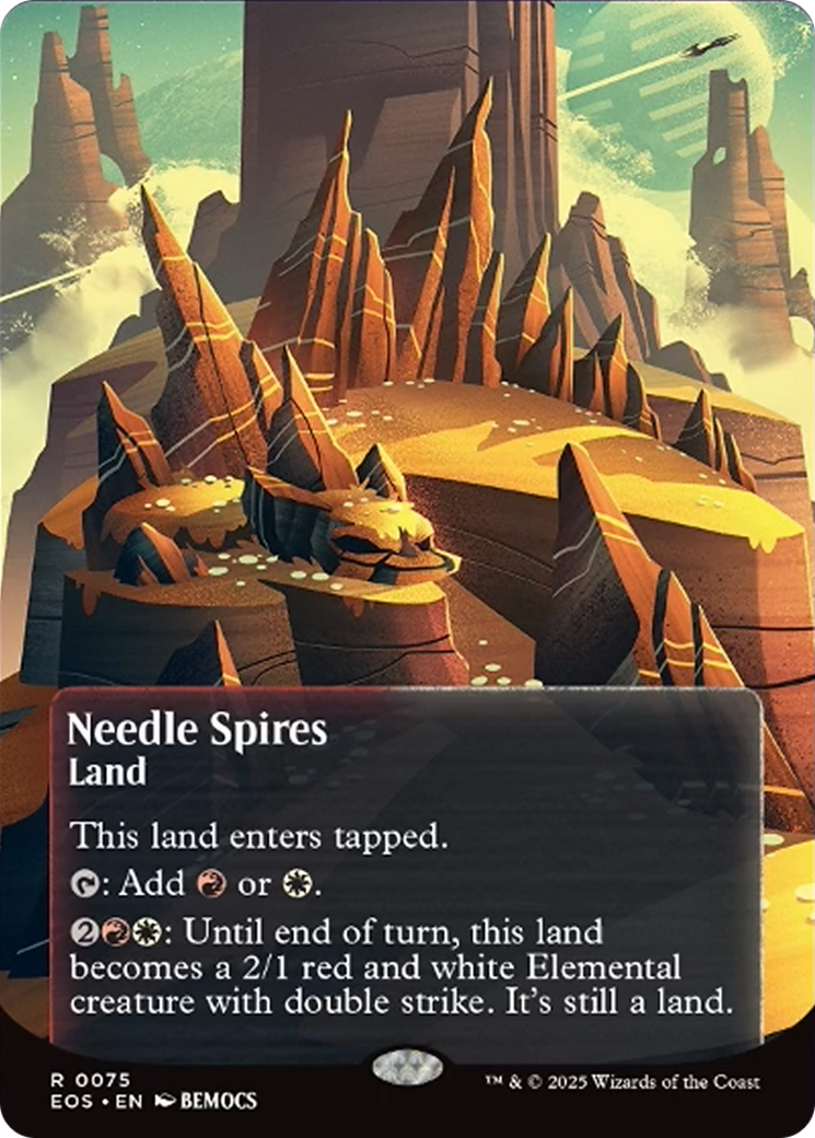 Needle Spires (0075) (Borderless) [Edge of Eternities: Stellar Sights] | Gamers Paradise