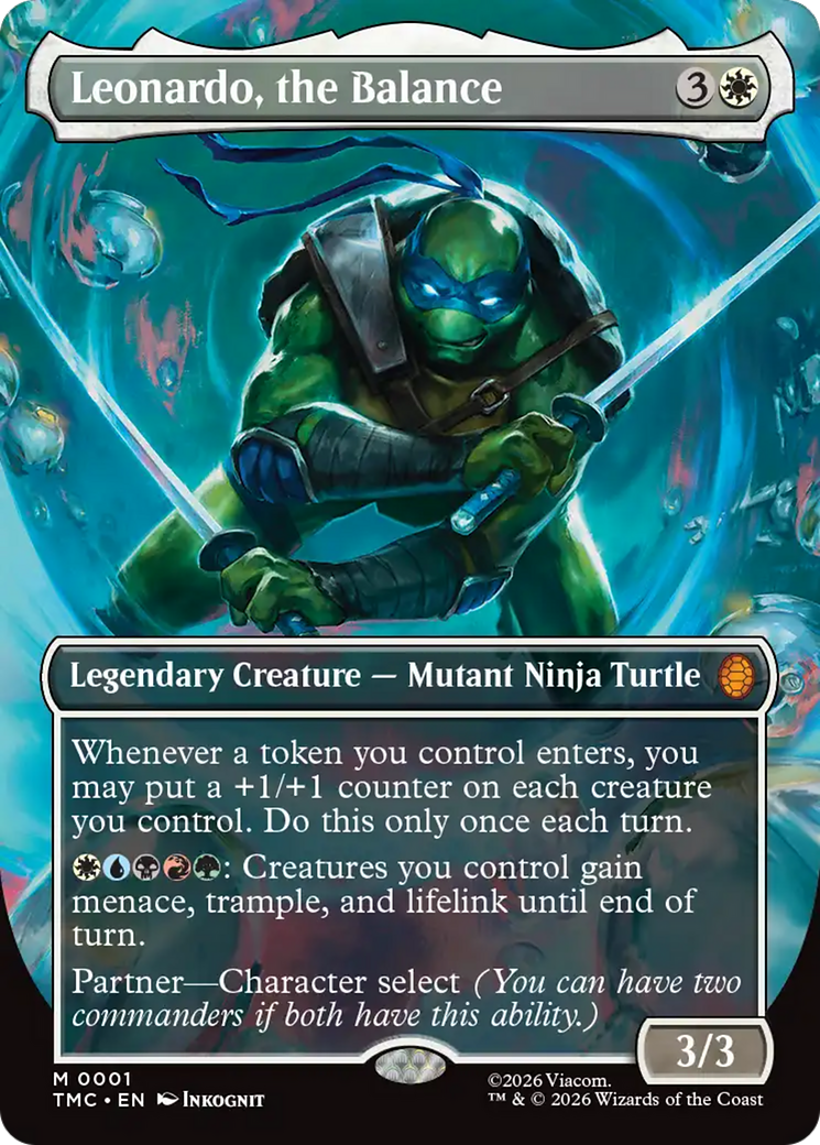 Leonardo, the Balance (Borderless) [Teenage Mutant Ninja Turtles Commander] | Gamers Paradise