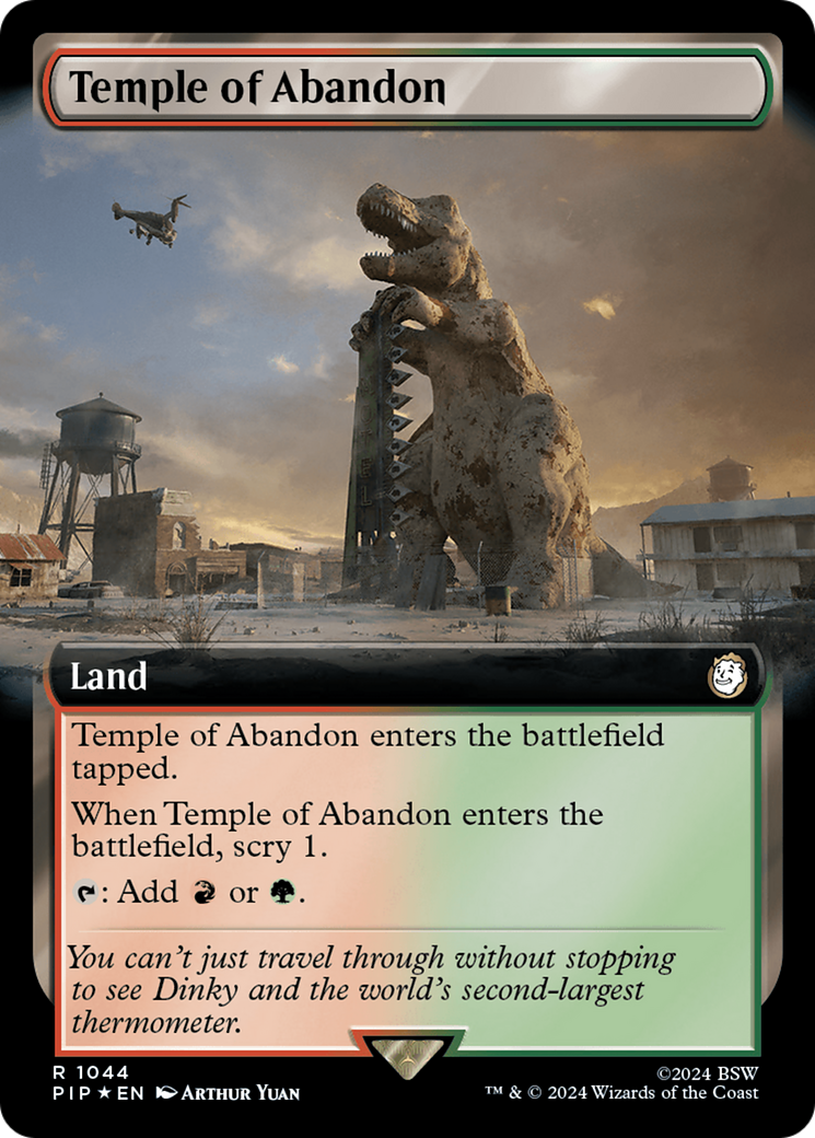 Temple of Abandon (Extended Art) (Surge Foil) [Fallout] | Gamers Paradise