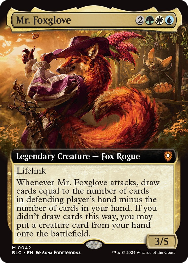 Mr. Foxglove (Extended Art) [Bloomburrow Commander] | Gamers Paradise