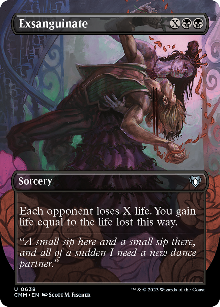Exsanguinate (Borderless Alternate Art) [Commander Masters] | Gamers Paradise