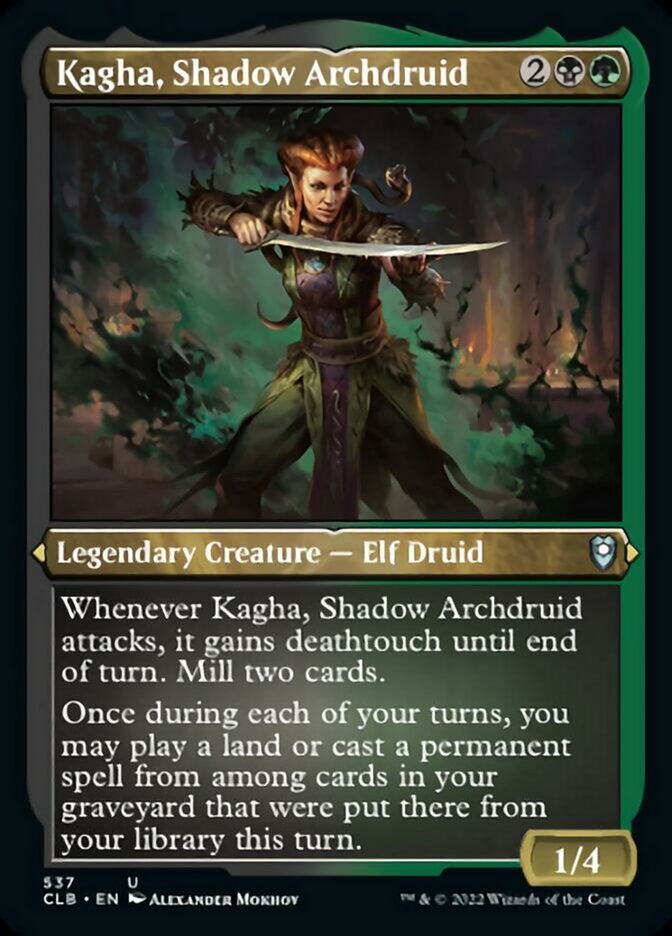 Kagha, Shadow Archdruid (Foil Etched) [Commander Legends: Battle for Baldur's Gate] | Gamers Paradise
