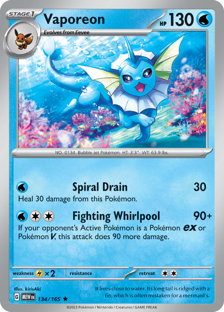 Vaporeon (134/165) [Scarlet & Violet: 151] | Gamers Paradise