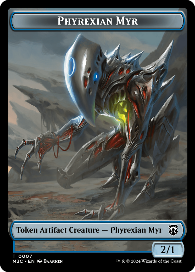 Phyrexian Myr // Servo Double-Sided Token [Modern Horizons 3 Commander Tokens] | Gamers Paradise