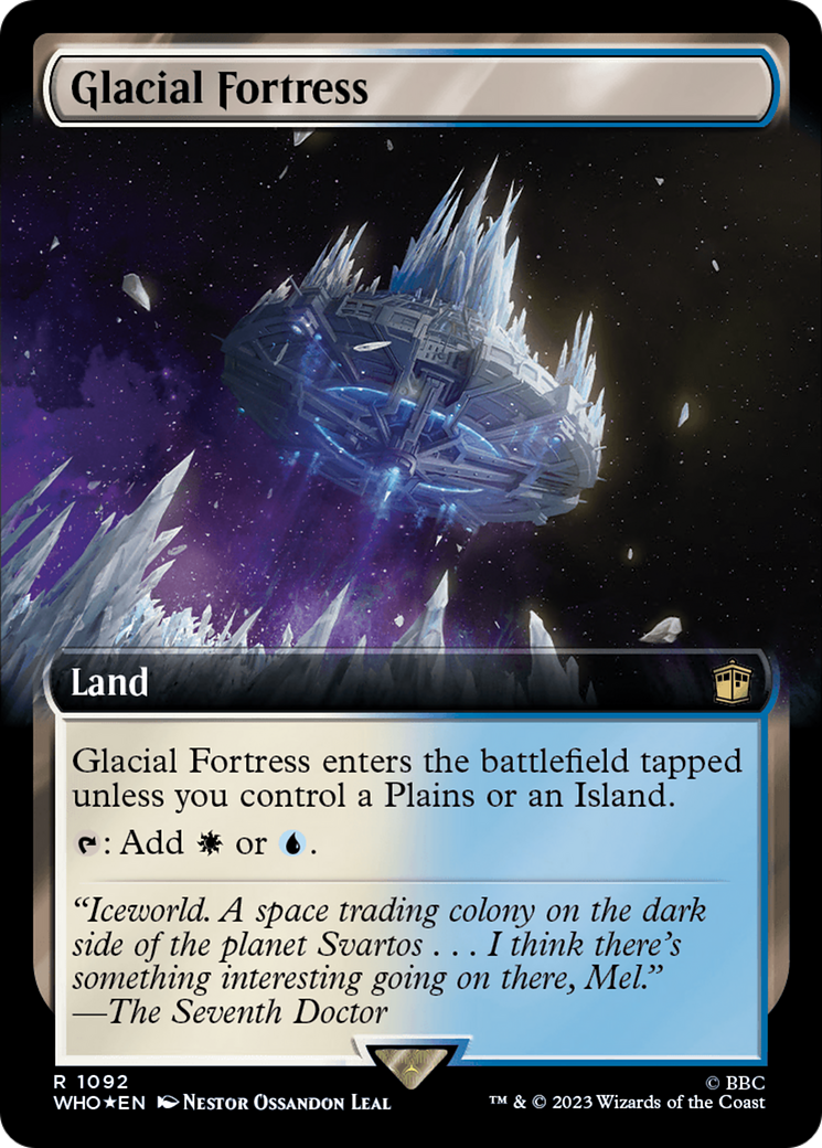 Glacial Fortress (Extended Art) (Surge Foil) [Doctor Who] | Gamers Paradise